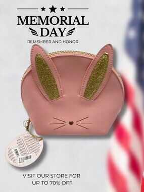 Too Faced Bunny makeup pouch Pink